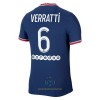 Maglia ufficiale Paris Saint Germain Marco Verratti 6 Casa 2021-22 per Uomo